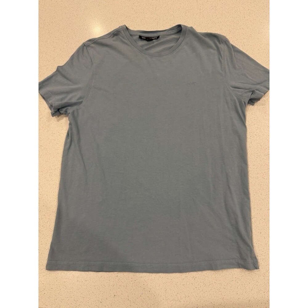Michael Kors Mens Light Blue Crewneck Tshirt Sz M KR0500J11Q 100% Cotton Medium